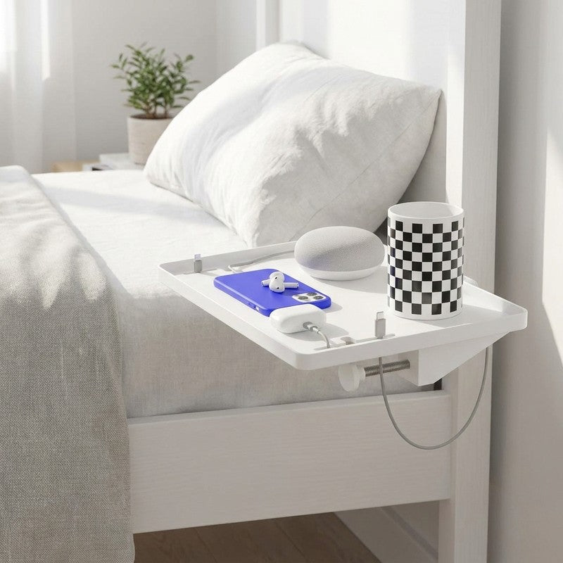 Raft pentru pat NextWave®️, cu suport pentru telefon, tableta si obiecte, incarcator, prindere incorporata — beneficii cheie