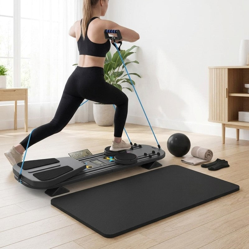 Placa Pilates multifunctionala 6-in-1 NextWave®, antrenament corporal complet si sculptare abdomene, functi — beneficii cheie