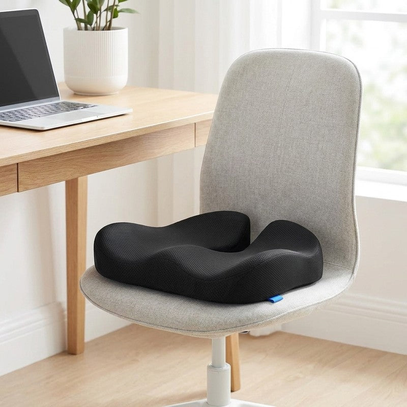 Perna pentru scaun NextWave Spuma cu memorie densa Confort ergonomic pentru birou si masina Negru 46×41×5,6 — beneficii cheie