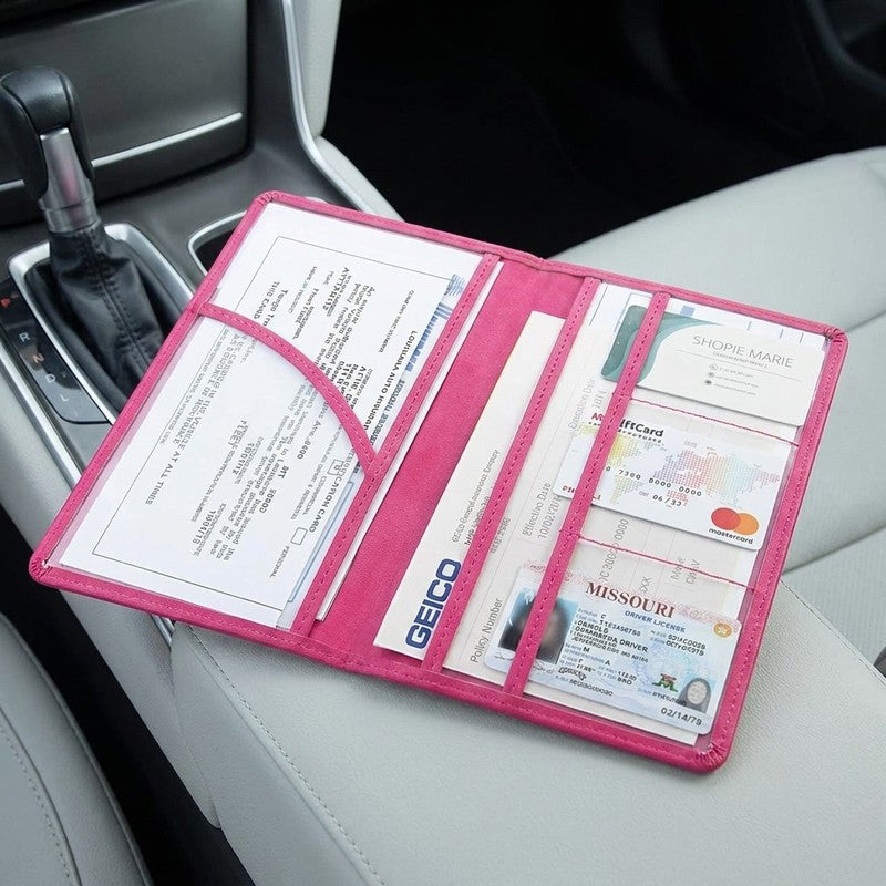Organizator documente auto NextWave®️, port-document pentru inmatriculare si asigurare, mapa pliabila cu bu — beneficii cheie
