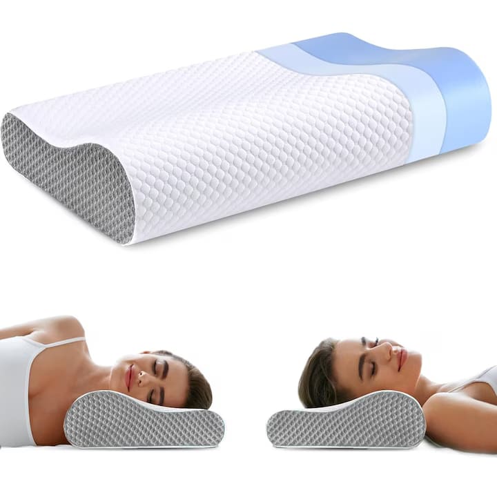 Pernă pentru dormit NextWave Spumă cu memorie ergonomică Confort echilibrat pentru somn odihnitor