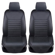 Set de 2 huse NextWave®️ pentru scaune auto, ofera protectie scaunelor din fata, universala, masina personala, taxi, ride sharing, antialunecare, material respirabil, pentru toate sezoanele, buzunare de depozitare, Piele PU, Negru