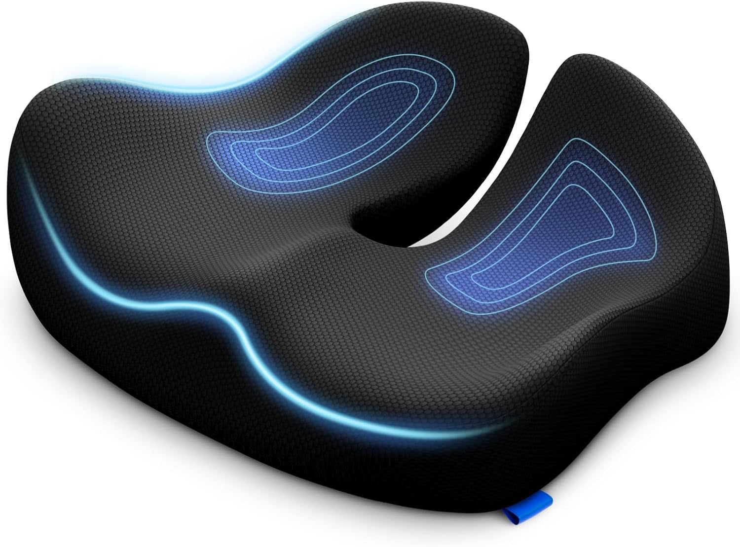 Pernă pentru scaun NextWave Spumă cu memorie densă Confort ergonomic pentru birou și mașină Negru 46×41×5,6 cm