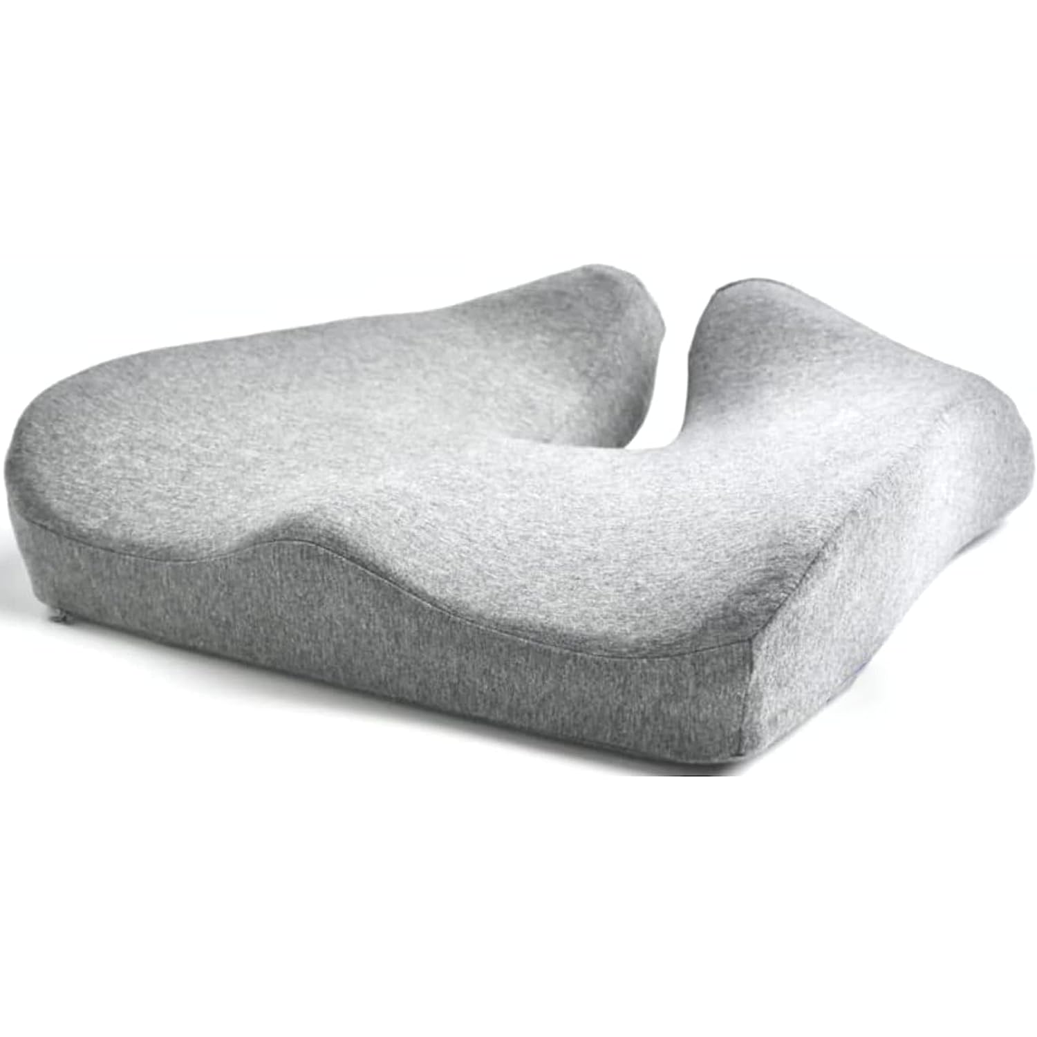 Perna ortopedica sezut NextWave®️, din spuma cu memorie, Coccis, pentru scaun de birou sau masina, husa detasabile, respirabila si antialunecare, protectie zona Lombara, Sciatica, Dureri de sold, Hemoroizi, Gri