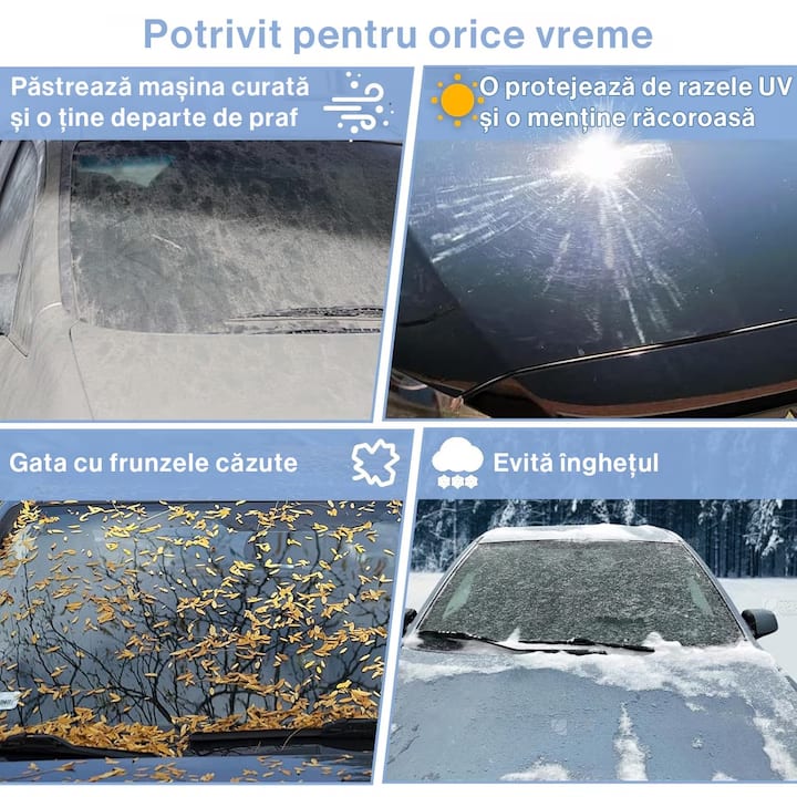 Prelata Auto Premium NextWave®️ VERDE, Impermeabila, Protectie UV, Praf, Zapada, Inghet, Universala pentru Sedan, Buzunare Oglinzi, Fermoar Usa Sofer, Material Premium, Husa Saculet Depozitare, Verde