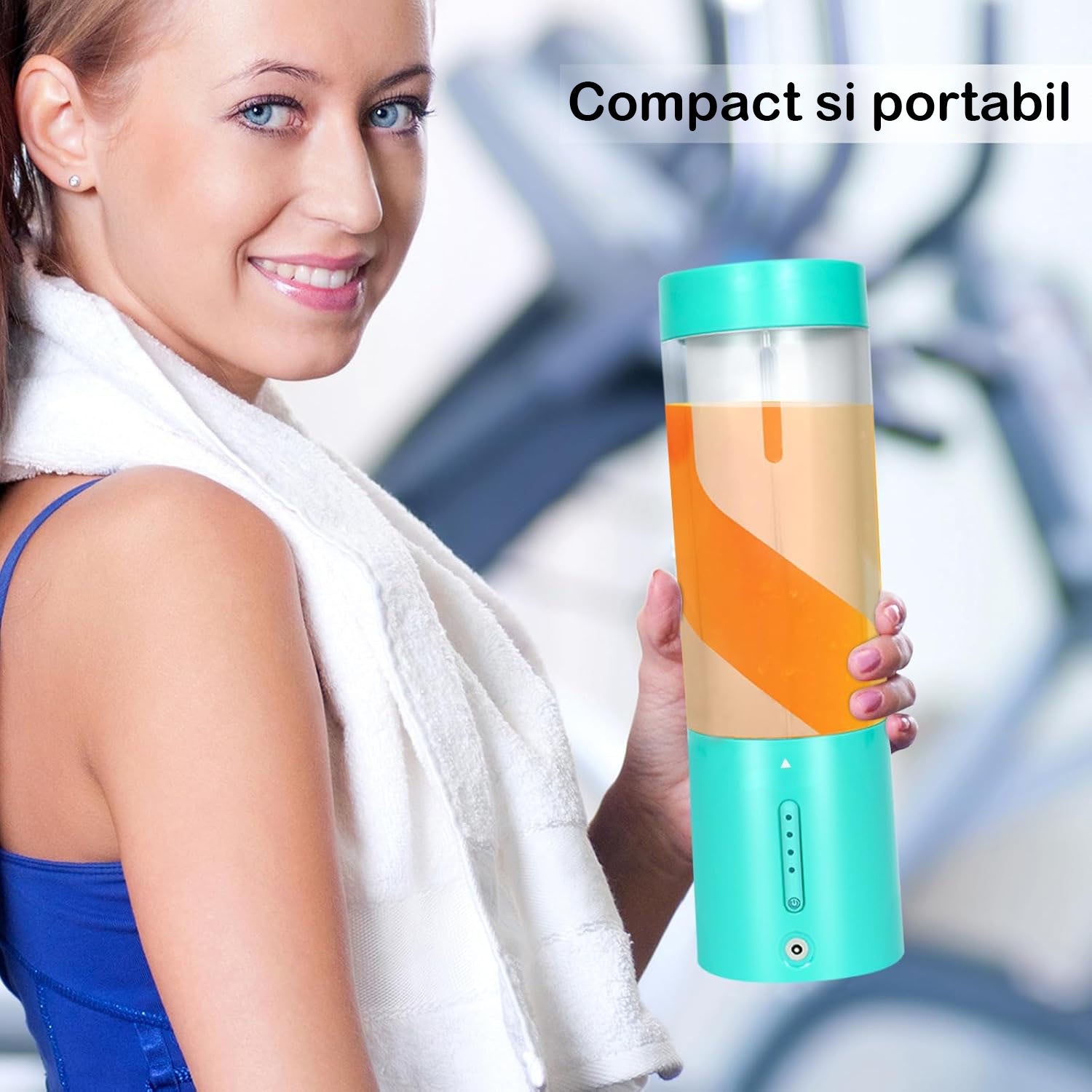 Mini Blender Electric NextWave™, Portabil, Multifunctional, Auto-curatare, Autonomie Mare, Baterie reincarcabila 4000mAh – imaginea 11