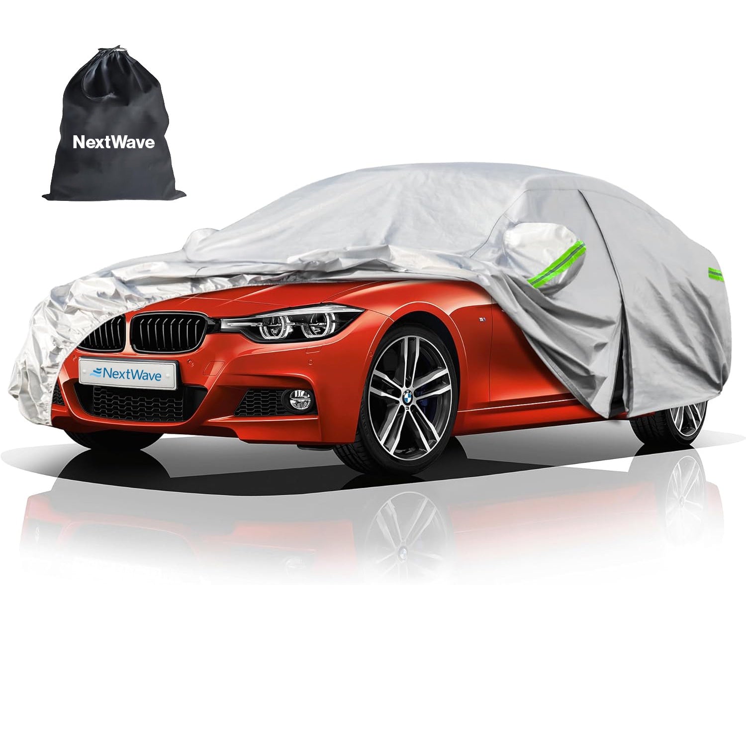 Prelata Auto Premium NextWave®️, Impermeabila, Protectie UV, Praf, Zapada, Inghet, Universala pentru Sedan, Buzunare