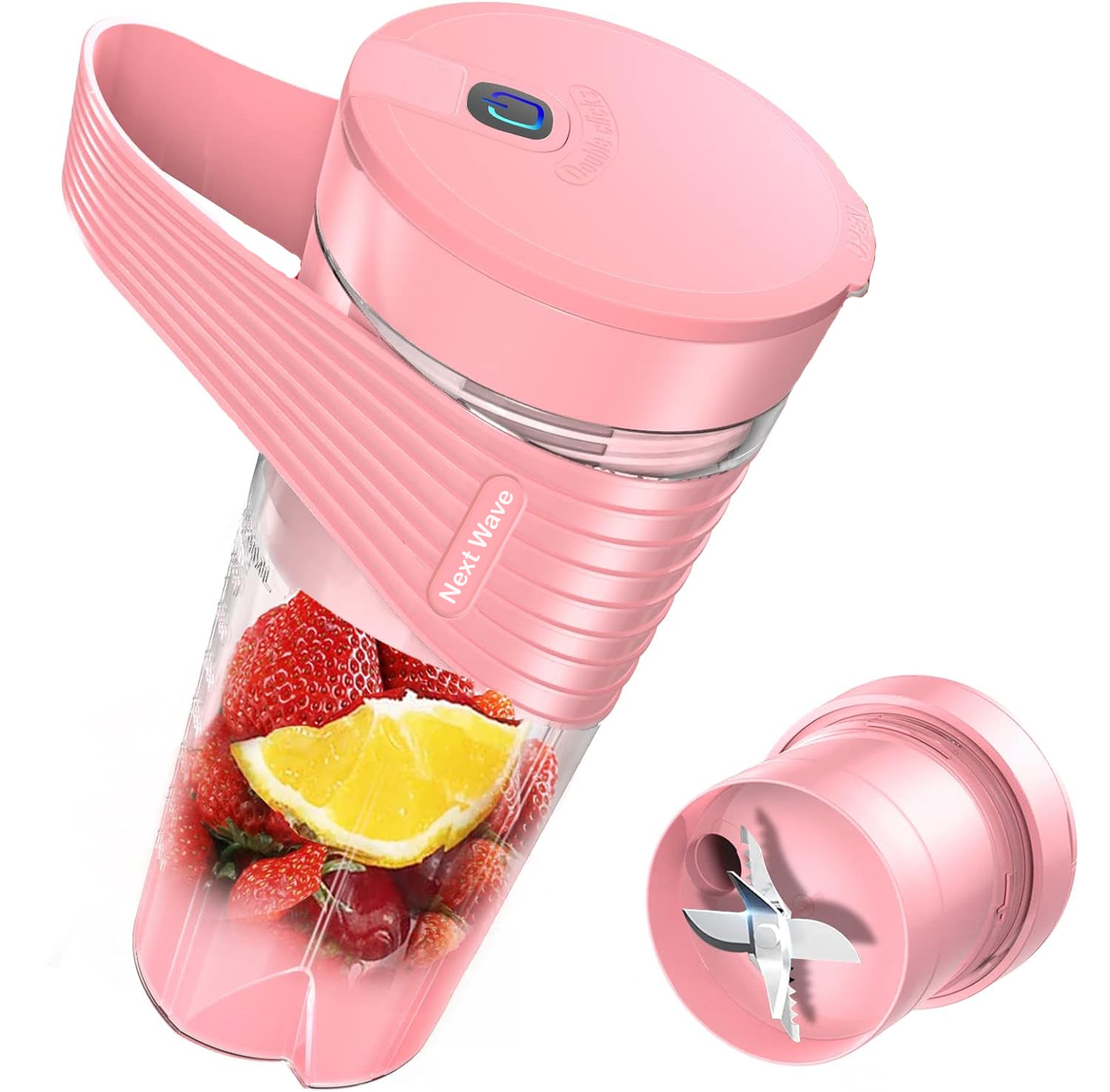 Mini Blender Electric NextWave™, Portabil, Multifunctional, Auto-curatare, Autonomie Mare 40 utilizari, Baterie