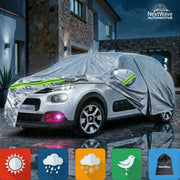 Prelata Auto Premium NextWave®️, Impermeabila, Protectie UV, Praf, Zapada, Inghet, Universala pentru Sedan, Buzunare