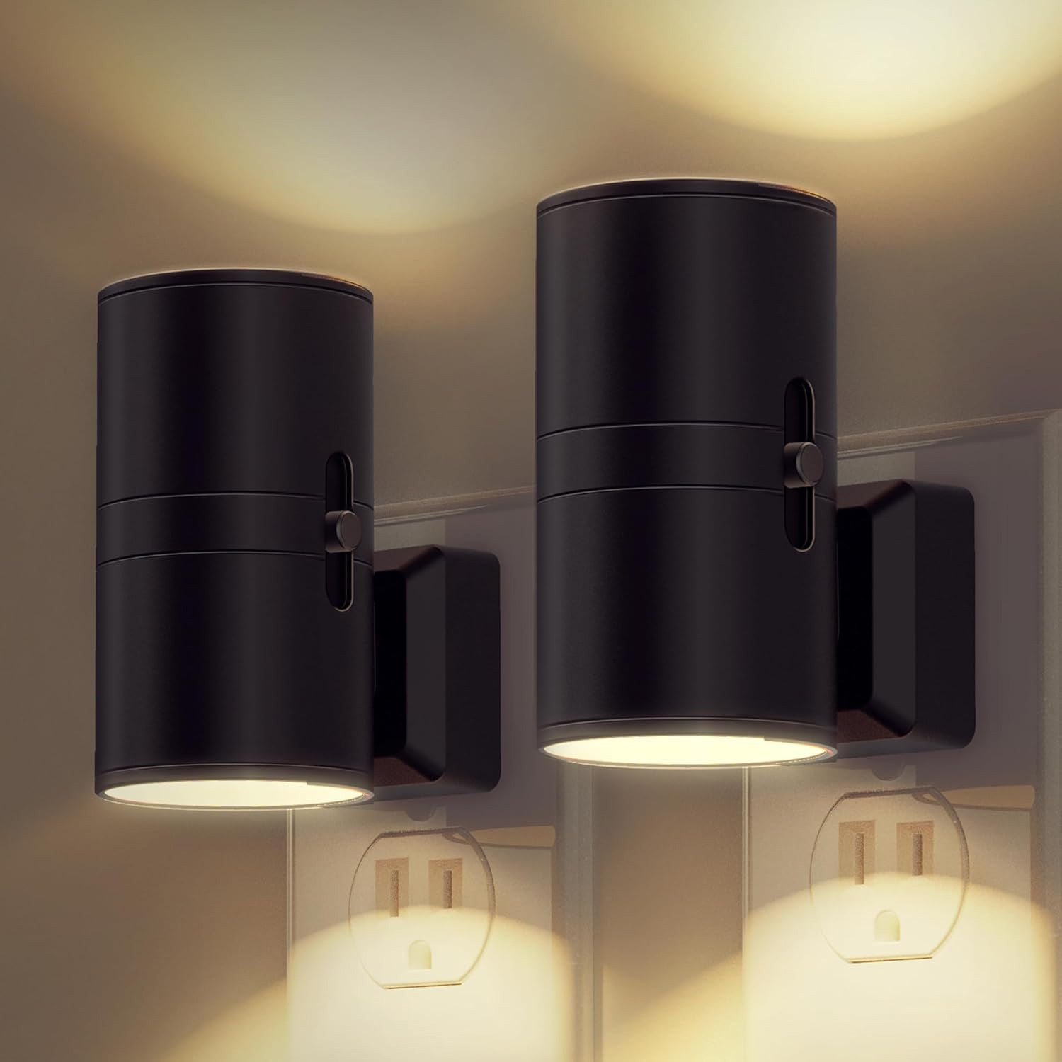 Set 2 Lampi de Noapte LED NextWave®, Senzor zi-noapte, Lampa Fara fir, Usor de instalat, Pentru dressing, dulap de