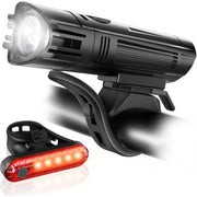 Set Lumini Bicicleta, Trotineta Fata Spate BeGenius®, Far si Stop Reincarcabil USB, Far 4 Moduri si Stop cu 4 Moduri de