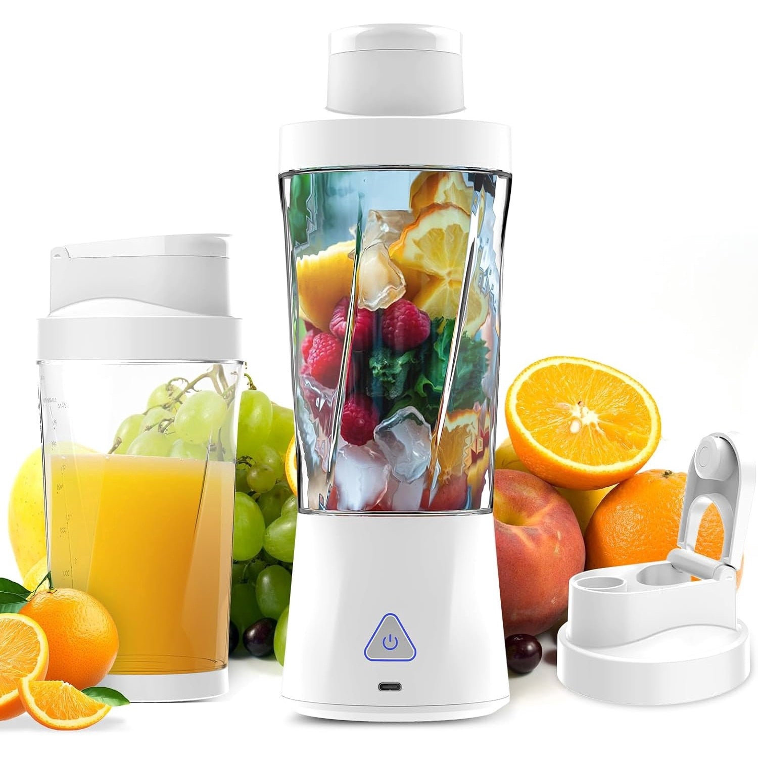 Mini Blender Electric Portabil NextWave™, Multifunctional, Auto-curatare, Autonomie Mare, Recipient detasabil cu capac