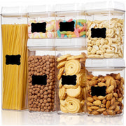 Set 7 cutii depozitare alimente NextWave® – plastic alimentar transparent fara BPA, inchidere ermetica cu garnitura de