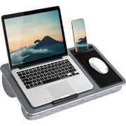 Masa laptop pentru poala NextWave®️ cu mouse pad, suport telefon, perna dubla, pentru pat, birou, canapea, masina, greutate