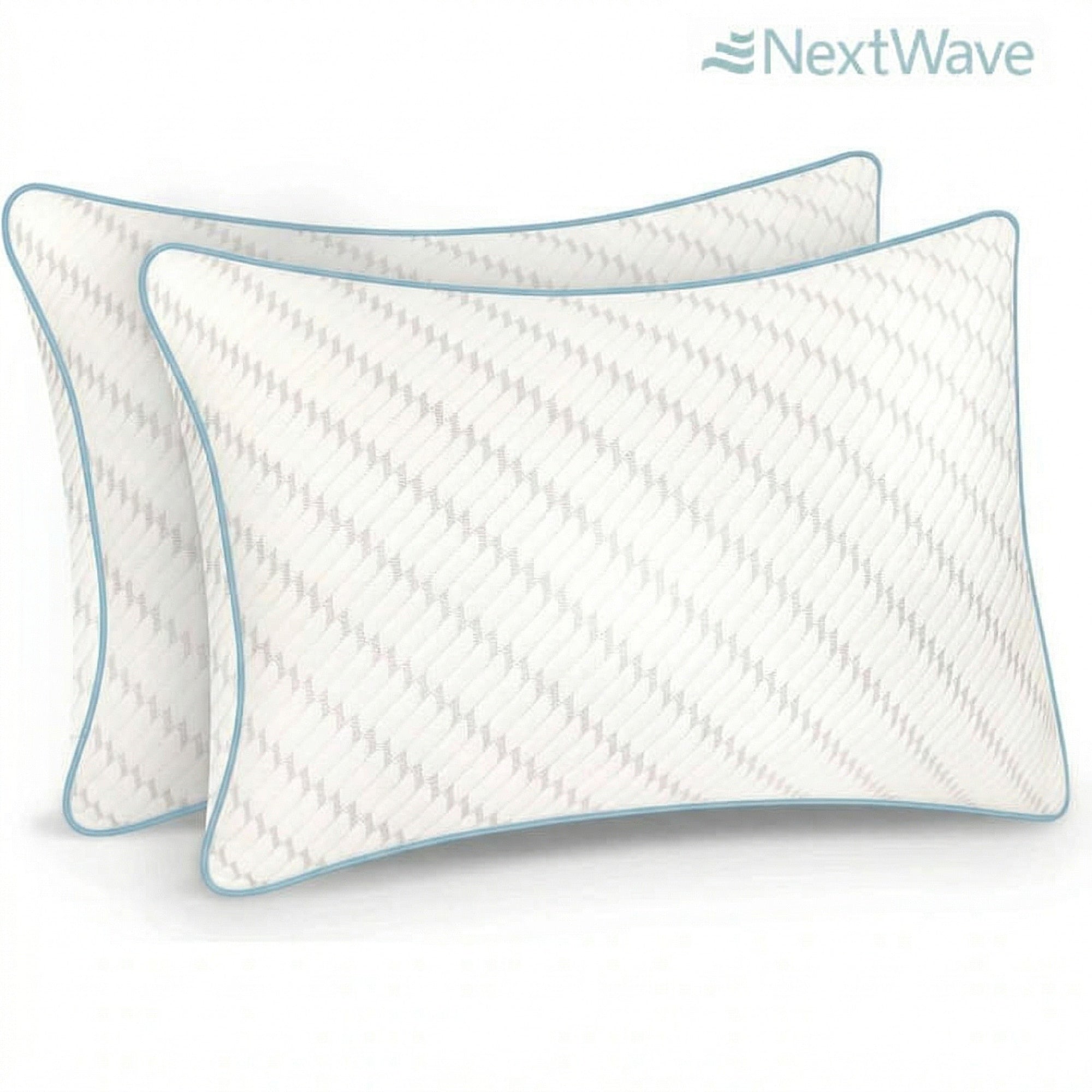 Set 2 perne ortopedice pentru dormit ajustabile NextWave®️, Spuma cu Memorie Maruntita pentru Gat si Suport Cervical, Ideala