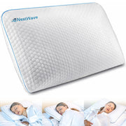 Perna ortopedica pentru dormit NextWave®, Spuma cu Memorie cu gel ventilata, Husa detasabila cu 2 zone termice
