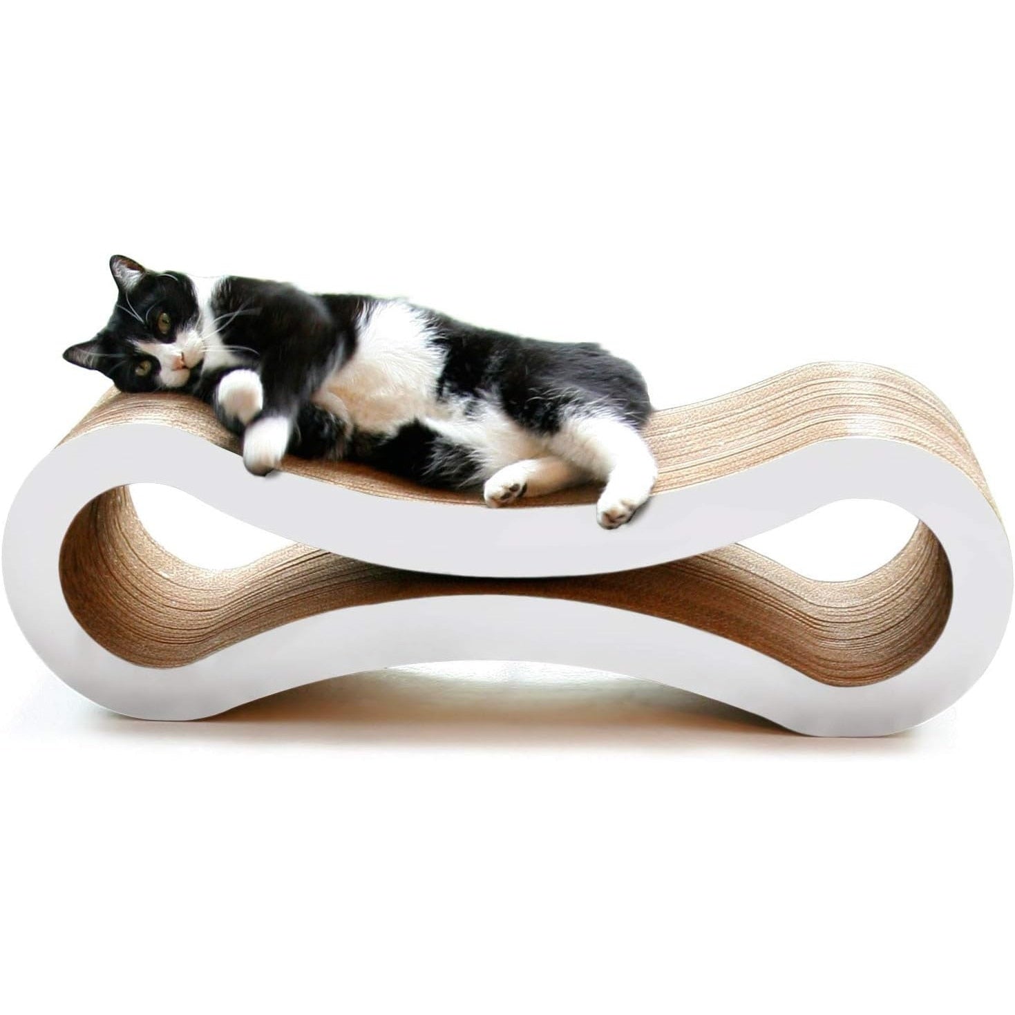 Ansamblu de joaca pentru pisici NextWave®, zgarietor pentru pisici, loc de relaxare, model in forma ergonomica de infinit