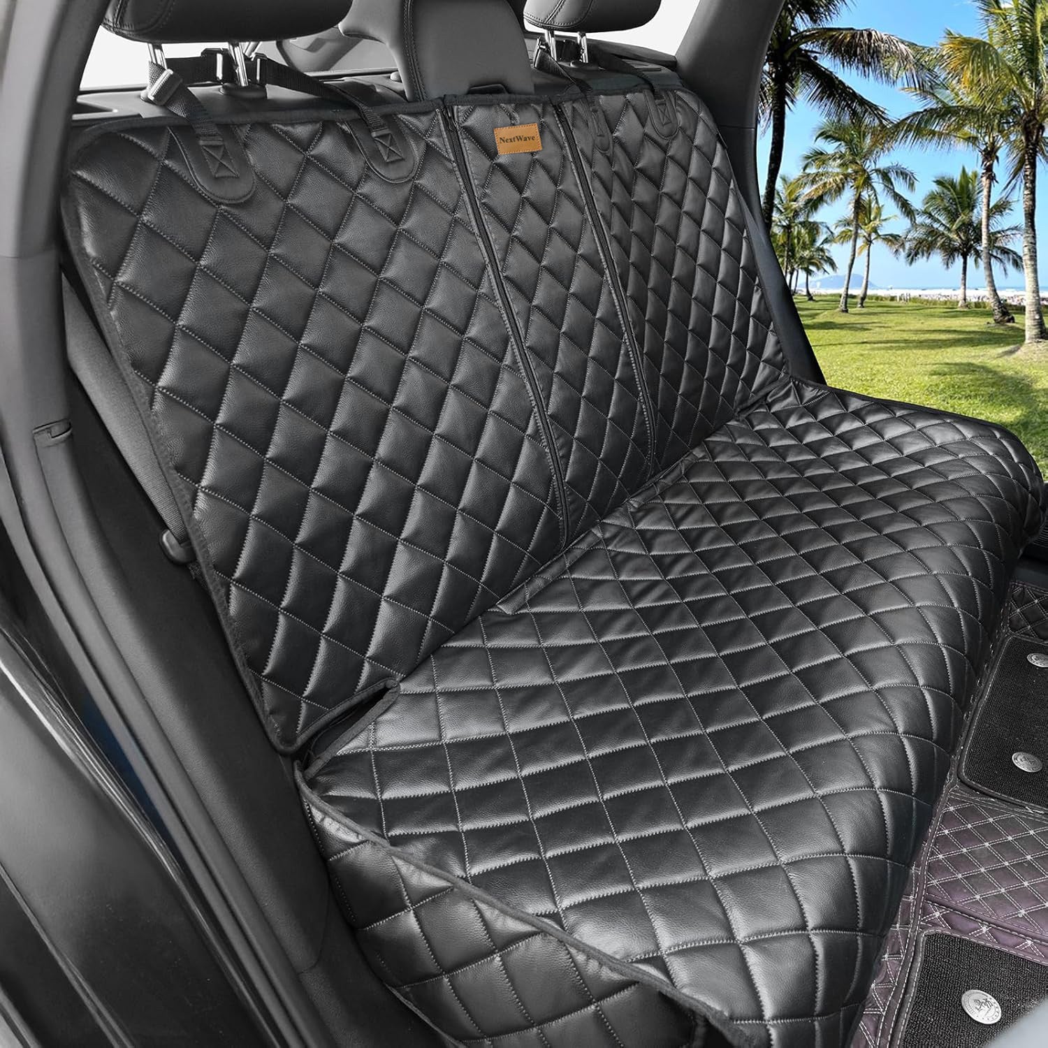 Husa scaune auto protectie si transport animale NextWave®️, universala, taxi, ride sharing, caini, pisici ofera protectie