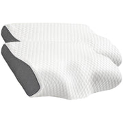 Set 2 perne ortopedice pentru dormit NextWave™, Spuma cu Memorie ergonomica pentru Gat si Suport Cervical, Husa lavabila