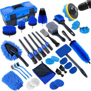 Set detailing auto NextWave®, 36 piese pentru curatare profesionala interior si exterior, perii pentru bormasina, jante