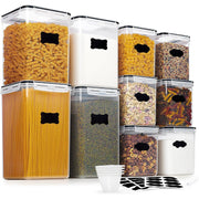 Set 10 recipiente ermetice pentru depozitare alimente NextWave® – plastic BPA Free, capace sigilabile, stivuibile, pentru