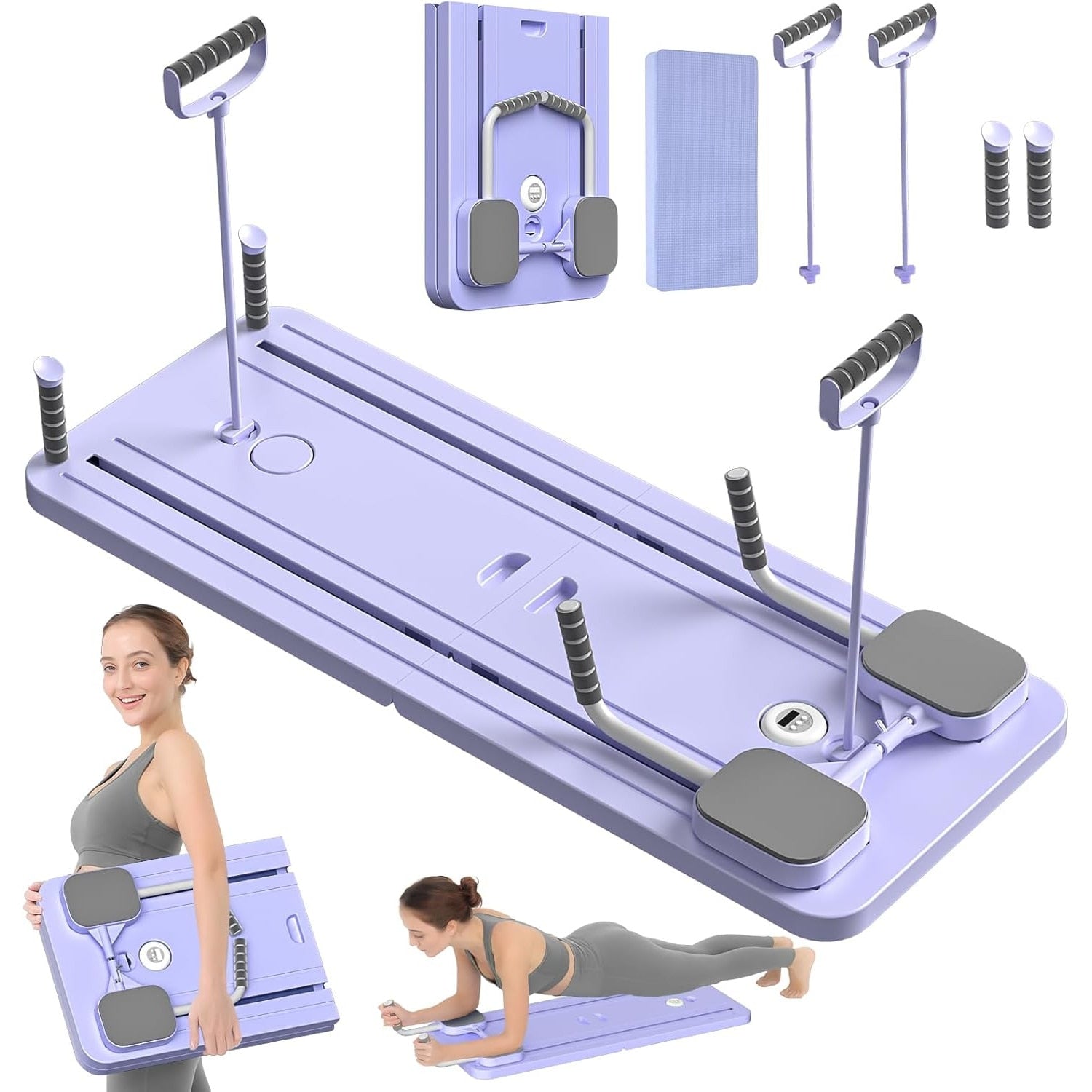 Aparat Pilates Reformer pliabil NextWave® – echipament de antrenament pentru acasa, ideal pentru incepatori si avansati