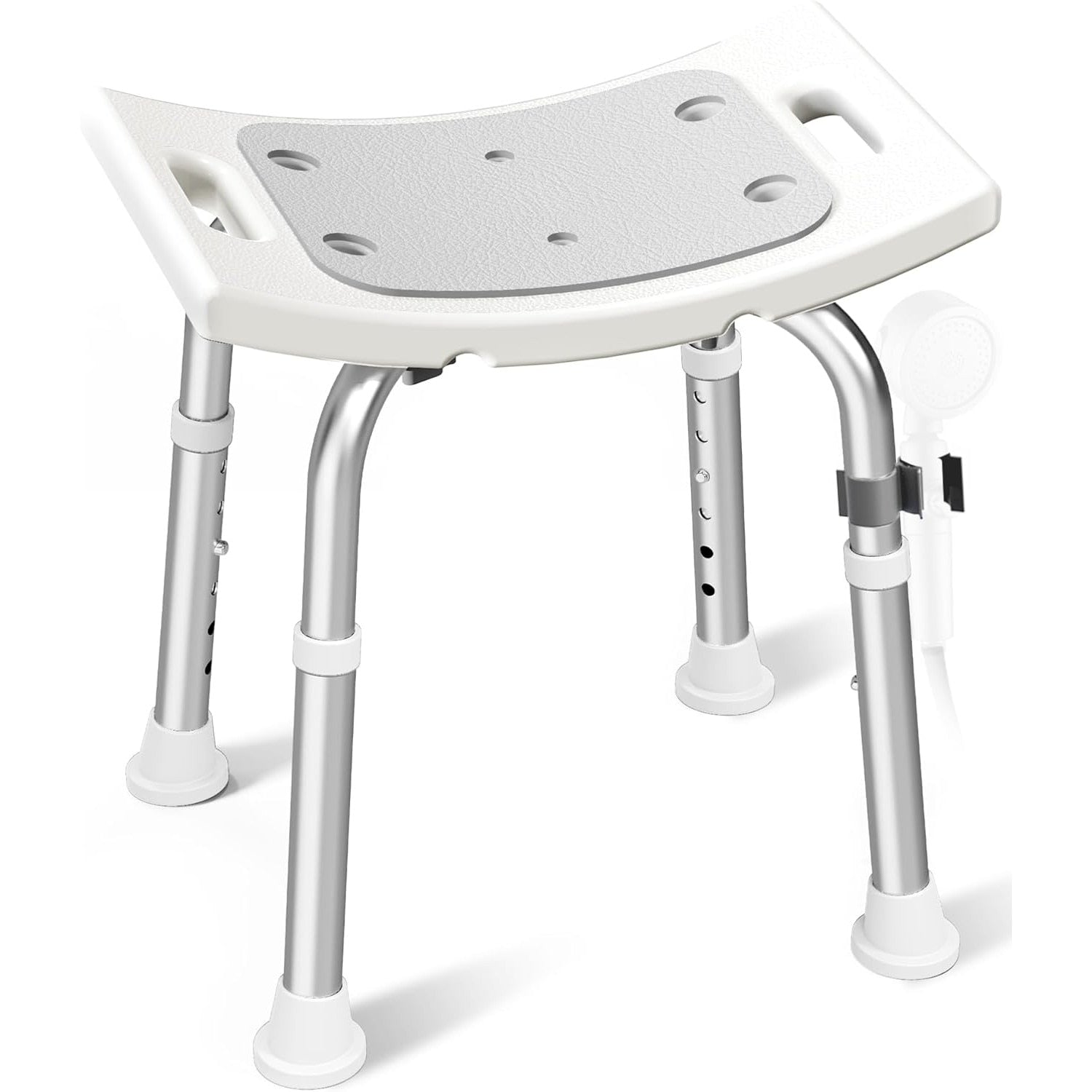 Scaun de dus NextWave® pentru baie si cada, reglabil pe inaltime, cadru rezistent din aluminiu, sezut confortabil, picioare