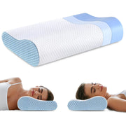 Perna ortopedica pentru dormit NextWave®, Spuma cu Memorie ergonomica pentru Gat si Suport Cervical, Ideala pentru dormitul