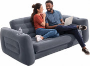 Canapea gonflabilă extensibilă NextWave®️, fotoliu dublu 2 în 1, spătar ergonomic cu susținere lombară, supapă 2 în 1 pentru