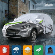 Prelata Auto Premium NextWave®️, Impermeabila, Protectie UV, Praf, Zapada, Inghet, Universala pentru SUV, Buzunare Oglinzi