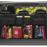 Organizator portbagaj auto suspendat NextWave®️, material Oxford 600D impermeabil, 8 buzunare incapatoare, benzi Velcro