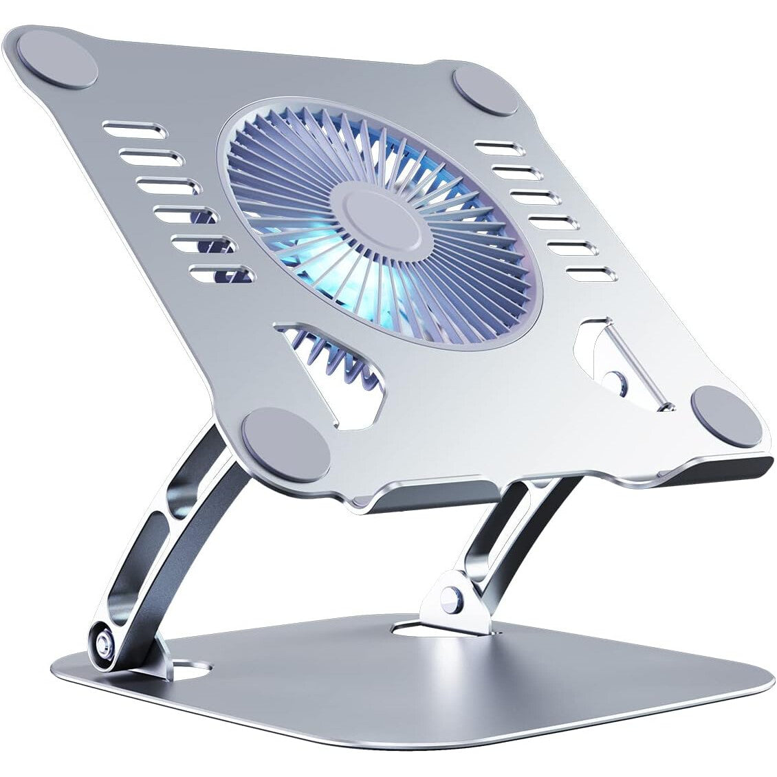 Suport Laptop Ergonomic, cu Sistem de Ventilatie prin Cooler, 3 viteze, Portabil, Stand Reglabil pe Inaltime, pentru Laptop