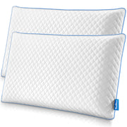 Set 2 perne pentru dormit ortopedice NextWave™, Spuma cu Memorie cu gel vetilata, Husa detasabila cu 2 zone termice