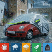 Prelata Auto Premium NextWave®️, Impermeabila, Protectie UV, Praf, Zapada, Inghet, Universala pentru Hatchback, Buzunare