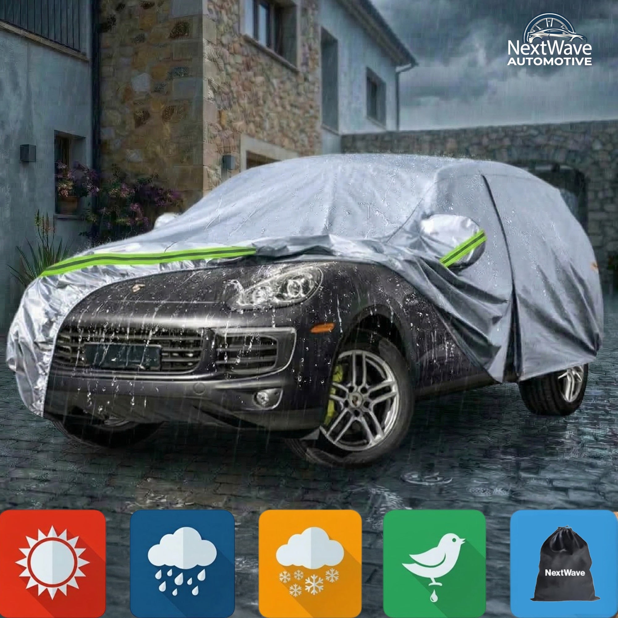 Prelata Auto NextWave, impermeabila, protectie UV, 520x200x185 cm