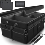 Organizator portbagaj auto pliabil NextWave®️, capacitate mare 55×40×26 cm, compartimentare cu separator detasabil, 2 placi