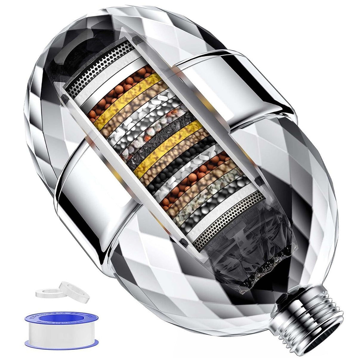 Filtru de apa premium NextWave® pentru para de dus cu 20 stagii de filtrare, usor de instalat, infuzie de minerale si