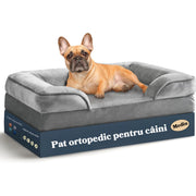 Pat Ortopedic Tip Canapea pentru Caini, Ultra Confortabile pentru Caini de Talie Foarte Mare, Pat Respirabil si Impermeabil