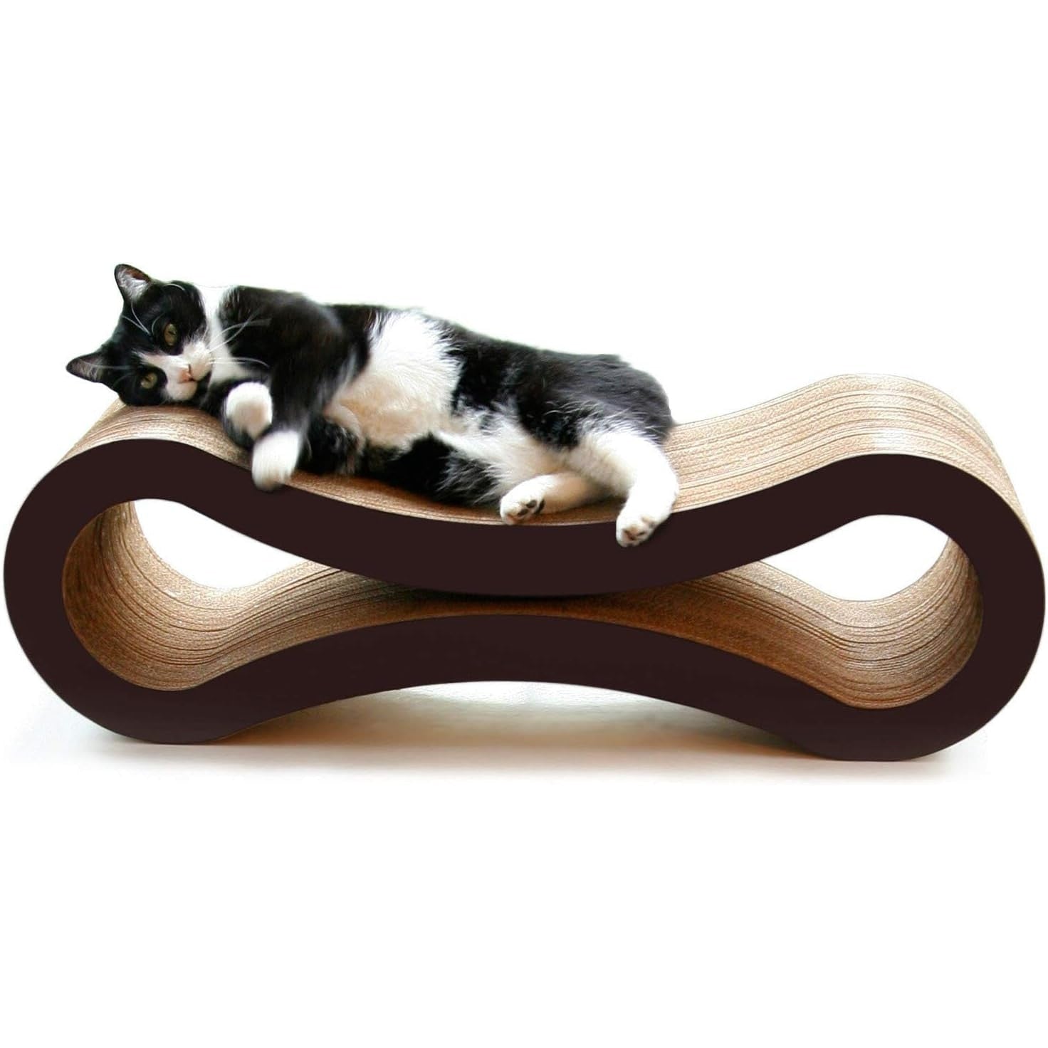 Ansamblu de joaca pentru pisici NextWave®, zgarietor pentru pisici, loc de relaxare, model in forma ergonomica de infinit