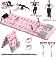 Placă Reformer Pilates pliabilă NextWave®️, antrenament complet pentru corp, sistem multifuncțional 5 în 1 cu benzi elastice