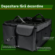 Organizator portbagaj auto NextWave®️ cu chingi de ancorare, Multifunctional, Pliabil, 9 compartimente, Capacitate 60L