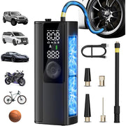 Compresor auto portabil NextWave, 150 PSI, manometru digital, iluminare LED, Negru, 22,2x8,4x14,2cm