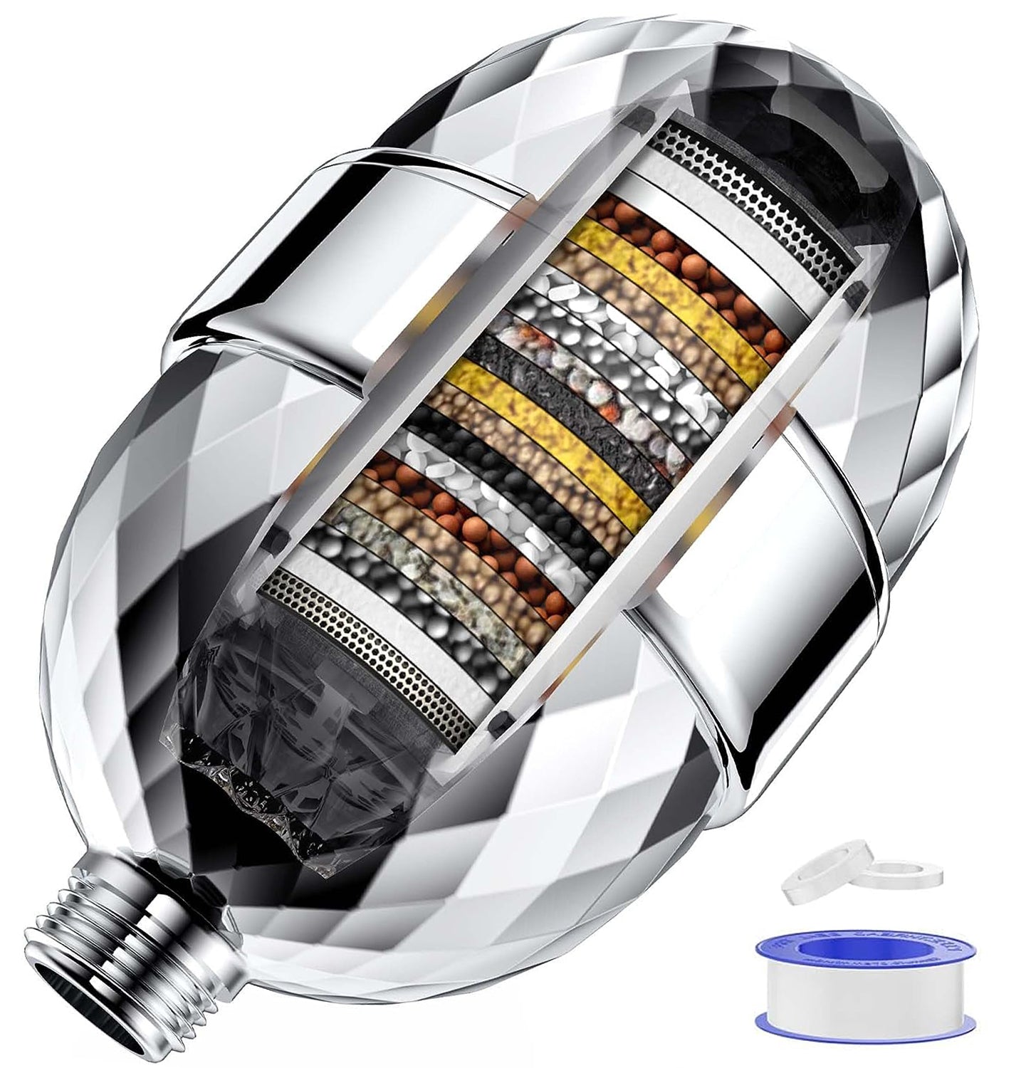 Filtru de apa premium NextWave® pentru para de dus cu 20 stagii de filtrare, usor de instalat, infuzie de minerale si