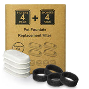 Set 4 filtre de rezerva pentru fantana pentru pisici si caini NextWave®️ dispenser de apa tip adapator, din Inox