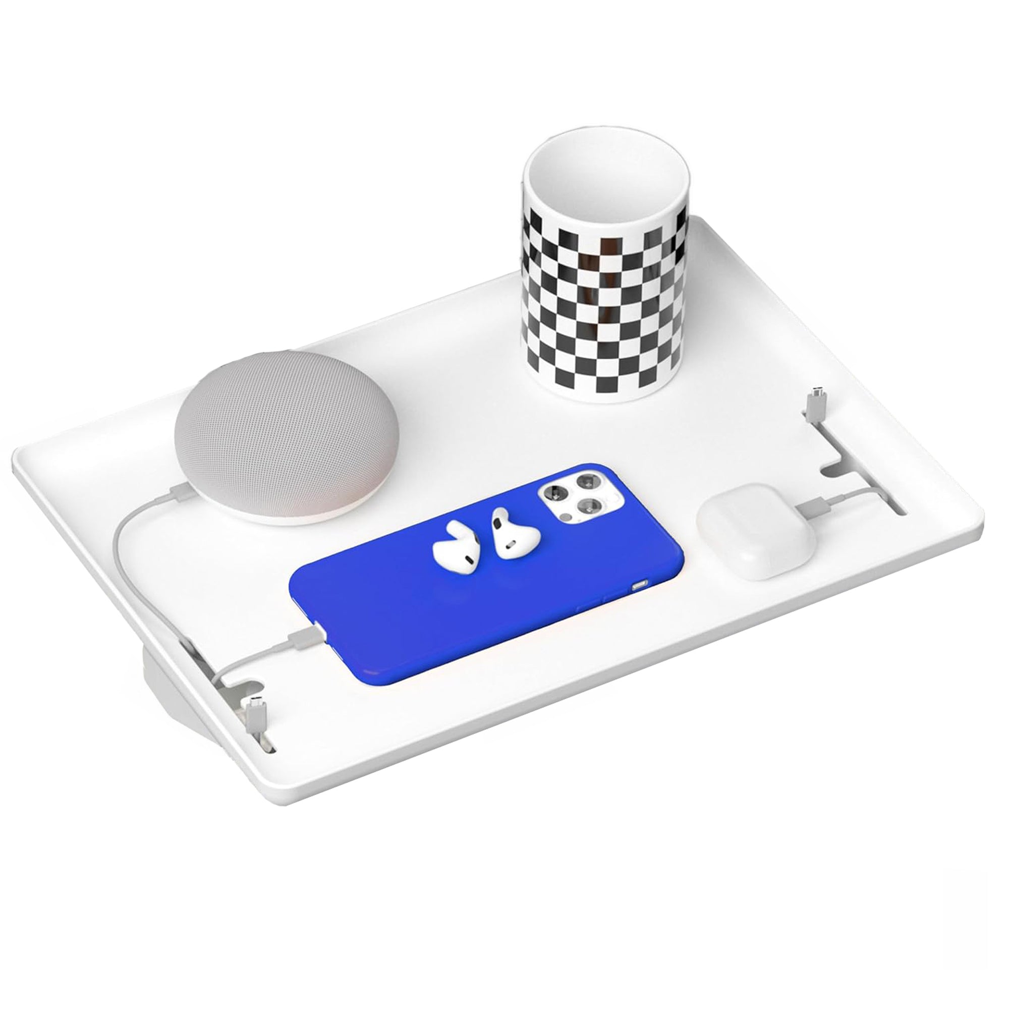 Raft pentru pat NextWave®️, cu suport pentru telefon, tableta si obiecte, incarcator, prindere incorporata pentru cabluri