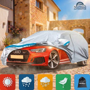 Prelata Auto Premium NextWave®️, Impermeabila, Protectie UV, Praf, Zapada, Inghet, Universala pentru Break, Buzunare
