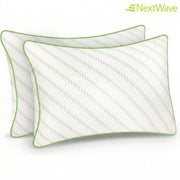 Set 2 perne ortopedice pentru dormit ajustabile NextWave®️, Spuma cu Memorie Maruntita pentru Gat si Suport Cervical, Ideala