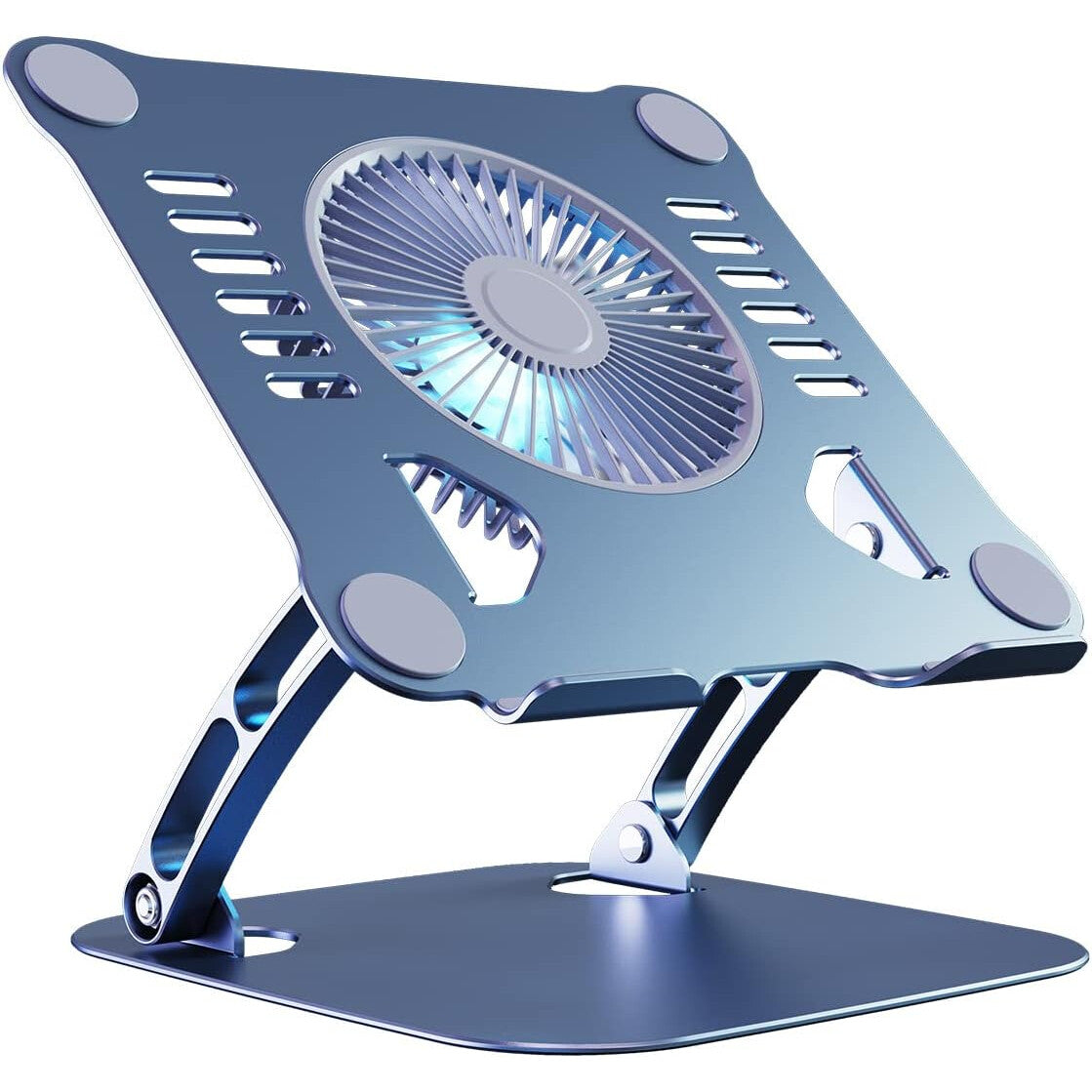 Suport Laptop Ergonomic, cu Sistem de Ventilatie prin Cooler, 3 viteze, Portabil, Stand Reglabil pe Inaltime, pentru Laptop