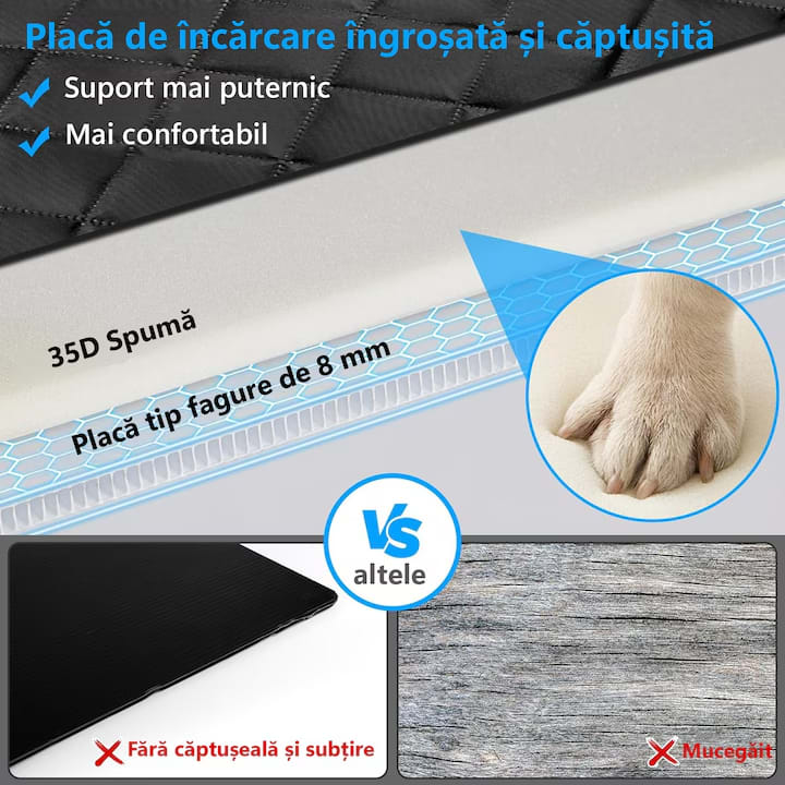 Husa scaune auto, protectie si transport animale extinsa NextWave®️, insertie 3 placi pentru caini, pisici de toate taliile – imaginea 2
