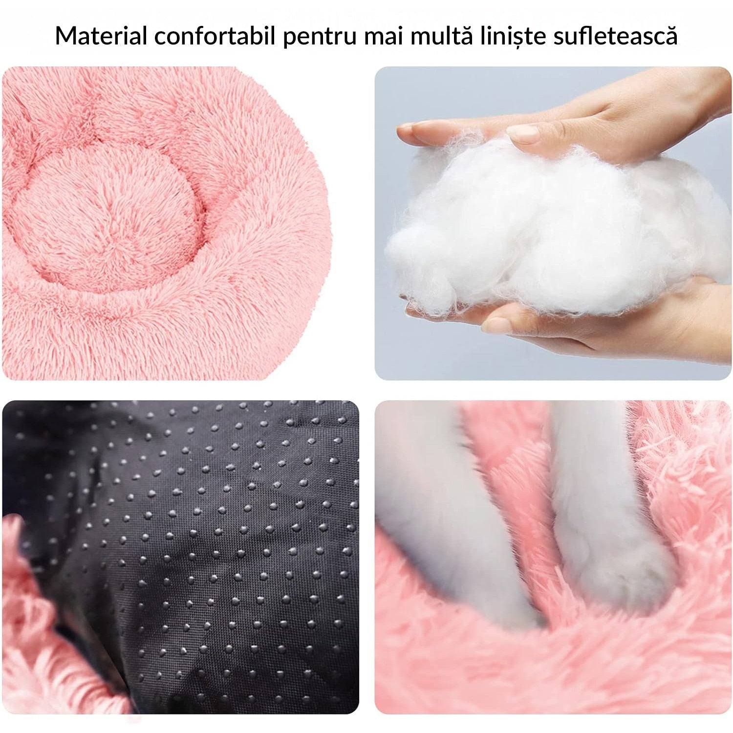 Pat Pentru Caini Sau Pisici NextWave®, pentru animale de companie, Rotund, Antiderapant, Confortabil Si Usor De Curatat – imaginea 2